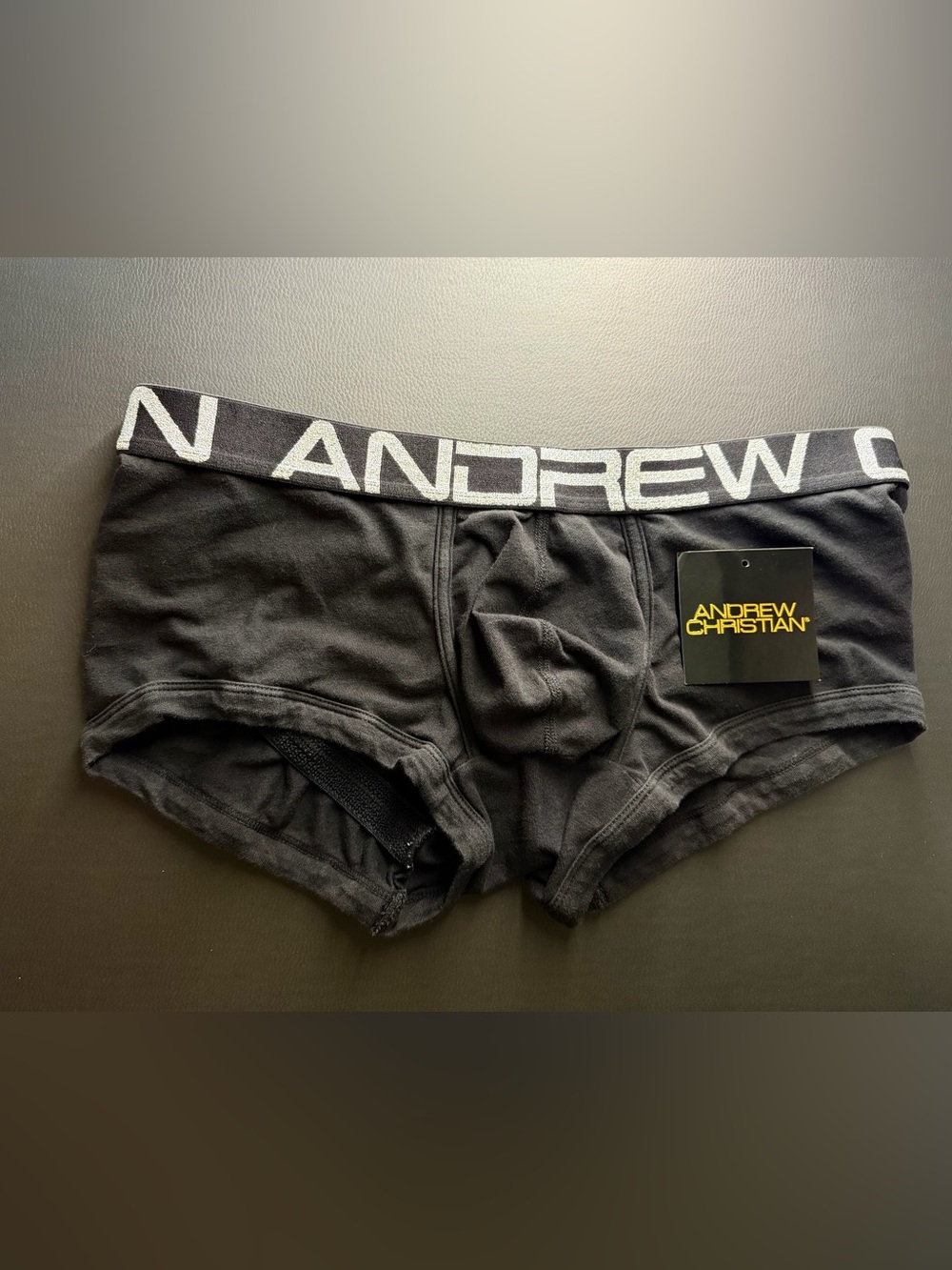 Andrew Christian Trunks with Built-in Jock and Show-it Pouch Large Black